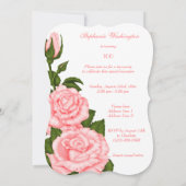 Invitation Chic Corner Roses Rouges 100e Anniversaire (Dos)