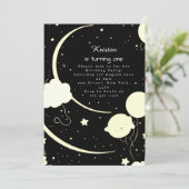 Invitation Chic Cosmic Astro Aventure Anniversaire (Debout devant)