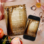 Invitation Chic Country Tree String lights Rustic Mariage<br><div class="desc">Voici Mylini Design's Chic Country Tree String Lights Rustic Faire-part de mariage. L'essence de l'élégance rustique se retrouve dans nos invitations sur mesure, avec une silhouette enchanteresse d'un arbre orné de lampes à cordes. Ce ne sont pas seulement des invitations ; elles sont gardées pour se souvenir de votre jour...</div>