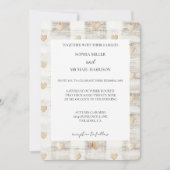 Invitation Chic Cream Beige Hearts Mariage (Devant)