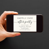 Invitation Chic Cream Mariage après la fête