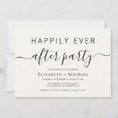 Invitation Chic Cream Mariage après la fête (Devant)