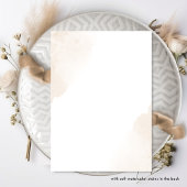 Invitation Chic crème beige Aquarelle Mariage Monogramme