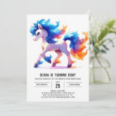 Invitation Chic Custom Horse Anniversaire (Debout devant)