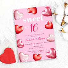 Chic Cute Girly Rose Sweet 16 Anniversaire
