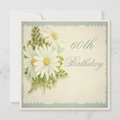 Invitation Chic Daisies Vintages 60e anniversaire (Devant)