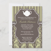 Invitation Chic Damask & Stripe Fête de l'mariée T (Dos)