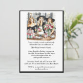 Invitation Chic Dames Repas Anniversaire Chapeau N (Debout devant)