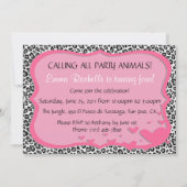 Invitation chic d'anniversaire de léopard (Dos)