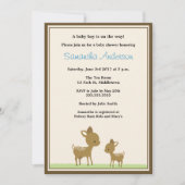 Invitation chic de baby shower de cerfs communs - (Devant)