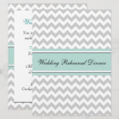 Invitation chic de dîner de répétition de mariage (Devant / Derrière)