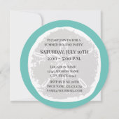 Invitation chic de fête de plage pour les vacances (Dos)