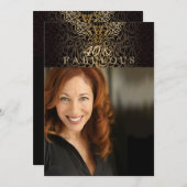 Invitation chic de luxe de photo (Devant / Derrière)