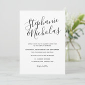 Invitation chic de mariage d'écriture de main de (Debout devant)