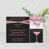 Invitation chic de partie de Bachelorette (Debout devant)