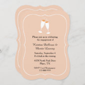 Invitation chic de partie de fiançailles de pain (Devant / Derrière)