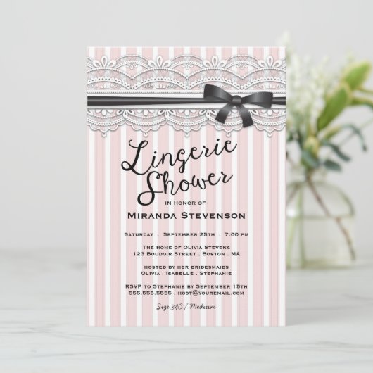 Invitation chic de partie de jarretière de (Debout devant)