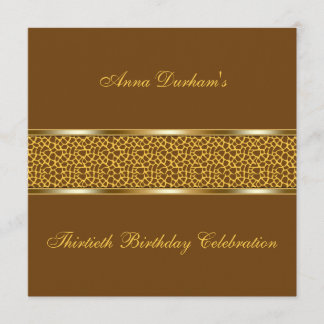 Invitation chic de poster de animal [girafe - brun