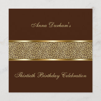 Invitation chic de poster de animal [léopard -
