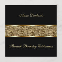 Invitation chic de poster de animal [léopard -