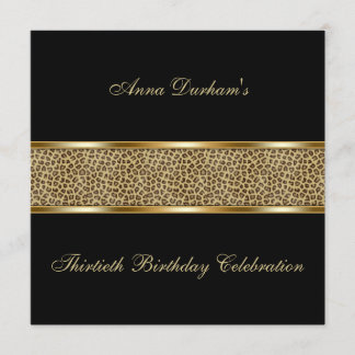 Invitation chic de poster de animal [léopard -