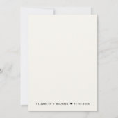 Invitation chic de réception de mariage (Dos)