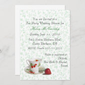 Invitation chic de thé de cottage (Devant / Derrière)