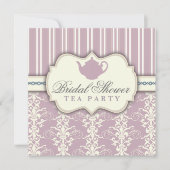 Invitation chic de thé de Fête de la mariée de (Devant)