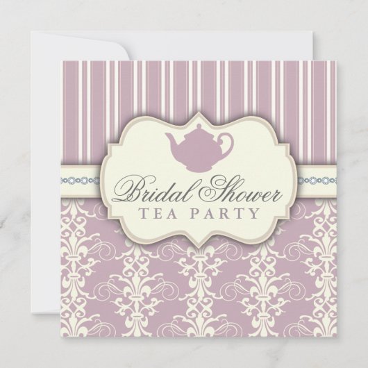 Invitation chic de thé de Fête de la mariée de (Devant)