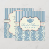 Invitation chic de thé de Fête de la mariée de (Devant / Derrière)