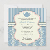 Invitation chic de thé de Fête de la mariée de (Dos)