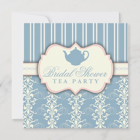 Invitation chic de thé de Fête de la mariée de (Devant)