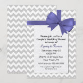 Invitation chic de wedding shower de Chevron (Devant / Derrière)