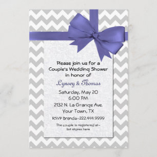 Invitation chic de wedding shower de Chevron