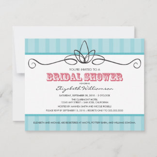 Invitation Chic Deco Bridal Shower (aqua)