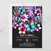Invitation Chic Delicate Mystical Butterfly Anniversaire (Devant)