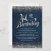 Invitation Chic Denim & Diamonds 40e anniversaire (Devant)