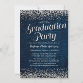 Invitation Chic Denim et Diamonds Graduation Party (Devant)
