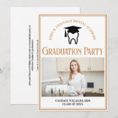Invitation Chic Dental School Photo Custom Graduation Party (Devant / Derrière)
