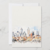 Invitation Chic Denver Colorado Skyline Watercolor Anniversai (Dos)