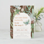Invitation Chic Desert Arch Butterfly Garden Baby shower (Debout devant)