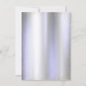 Invitation Chic Diamants Couronne Violet Metallic Quinceañera (Dos)