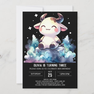 Invitation Chic Digital Cow Anniversaire