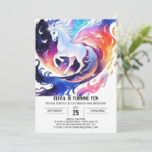 Invitation Chic Digital Horse Anniversaire (Debout devant)