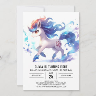 Invitation Chic Digital Horse Anniversaire