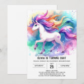 Invitation Chic Digital Horse Anniversaire (Devant / Derrière)