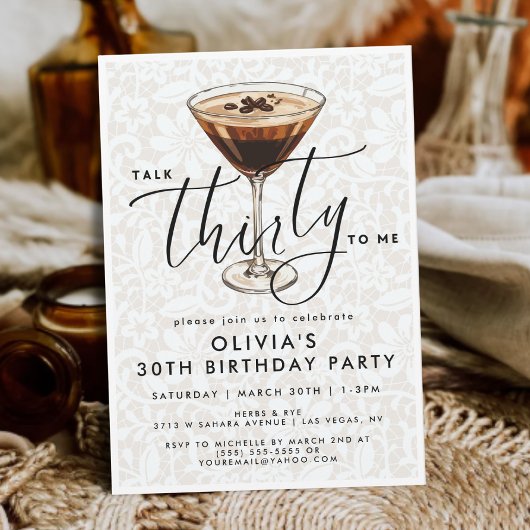 Invitation Chic Dirty Espresso Martini « Parle-moi de tes tre