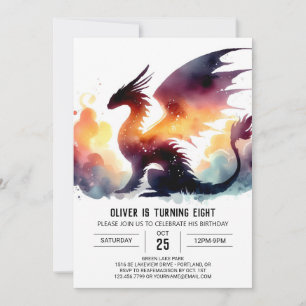 Invitation Chic Dragon Anniversaire Imprimable