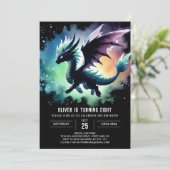 Invitation Chic Dragon Anniversaire numérique (Debout devant)