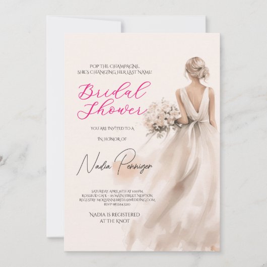 Invitation Chic Dressed for the Occasion Bridal Shower Party (Devant)